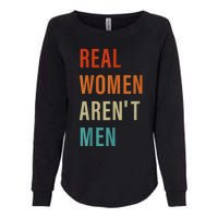 Real Women Arent Men Retro Vintage Womens California Wash Sweatshirt