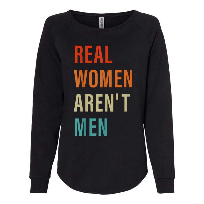 Real Women Arent Men Retro Vintage Womens California Wash Sweatshirt