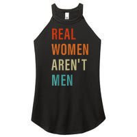 Real Women Arent Men Retro Vintage Women's Perfect Tri Rocker Tank