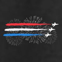 Red White And Blue Fighter Jets With Fireworks 4th Of July Cool Comfort Performance Bucket Hat