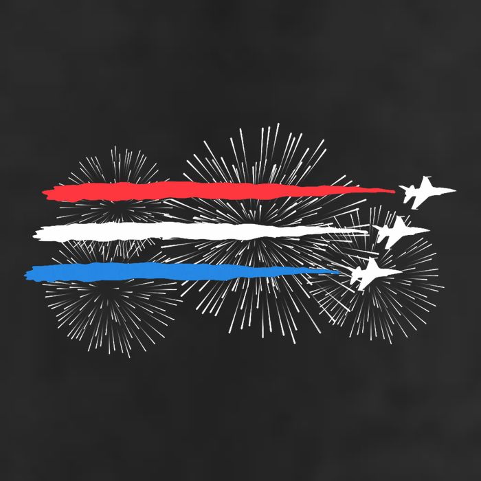 Red White And Blue Fighter Jets With Fireworks 4th Of July Cool Comfort Performance Bucket Hat