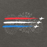 Red White And Blue Fighter Jets With Fireworks 4th Of July Cotton Canvas Backpack