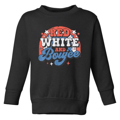 Red White And Boujee 4th Of July Toddler Sweatshirt