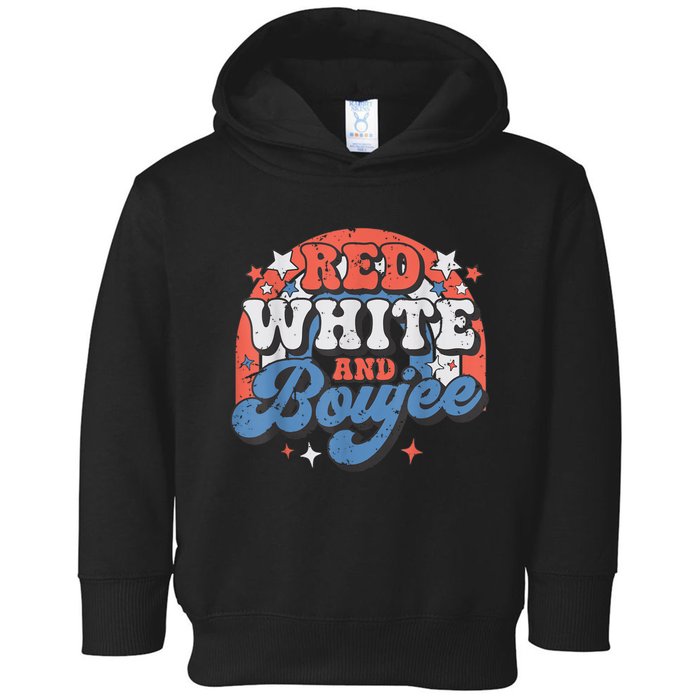 Red White And Boujee 4th Of July Toddler Hoodie