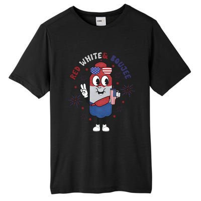 Red White And Boujee Funny 4th Of July Tall Fusion ChromaSoft Performance T-Shirt