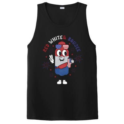 Red White And Boujee Funny 4th Of July PosiCharge Competitor Tank