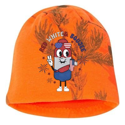 Red White And Boujee Funny 4th Of July Kati - Camo Knit Beanie