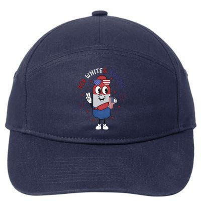 Red White And Boujee Funny 4th Of July 7-Panel Snapback Hat