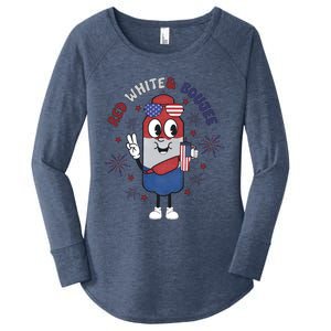 Red White And Boujee Funny 4th Of July Women's Perfect Tri Tunic Long Sleeve Shirt