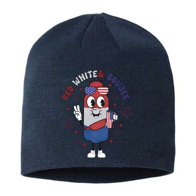 Red White And Boujee Funny 4th Of July Sustainable Beanie