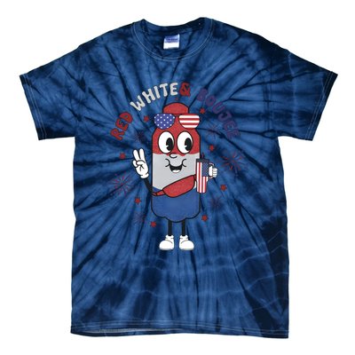 Red White And Boujee Funny 4th Of July Tie-Dye T-Shirt