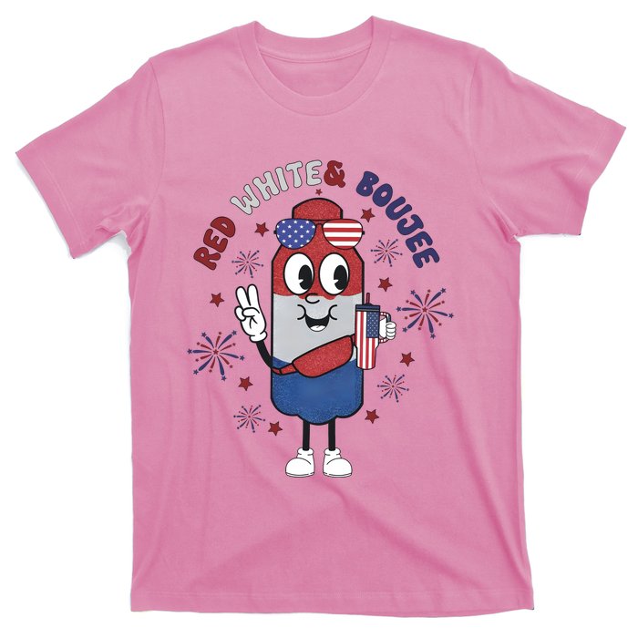 Red White And Boujee Funny 4th Of July T-Shirt