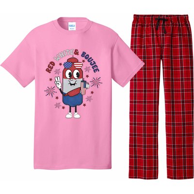 Red White And Boujee Funny 4th Of July Pajama Set