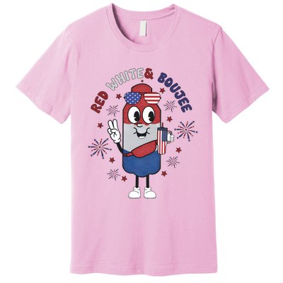 Red White And Boujee Funny 4th Of July Premium T-Shirt