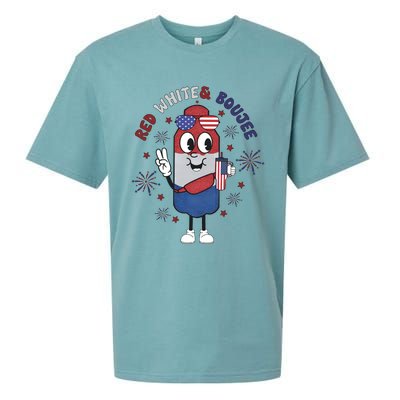 Red White And Boujee Funny 4th Of July Sueded Cloud Jersey T-Shirt