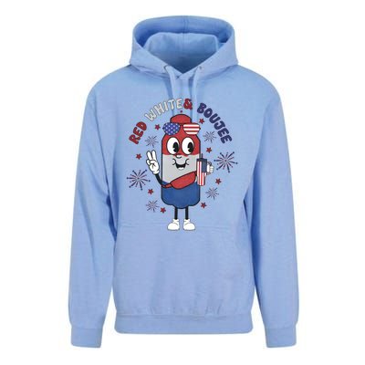 Red White And Boujee Funny 4th Of July Unisex Surf Hoodie