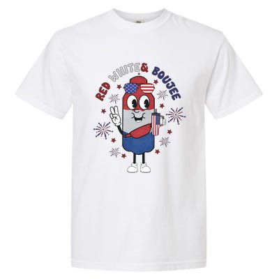 Red White And Boujee Funny 4th Of July Garment-Dyed Heavyweight T-Shirt