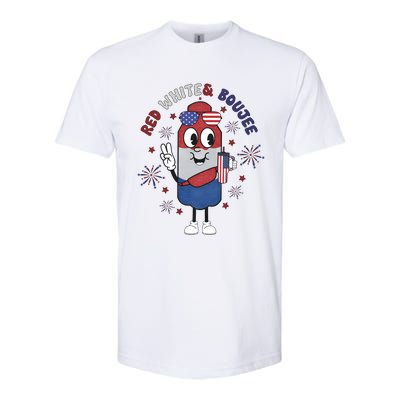 Red White And Boujee Funny 4th Of July Softstyle CVC T-Shirt