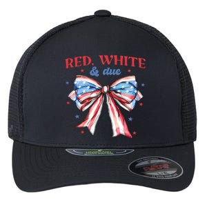 Red White And Due 4th Of July Pregnancy Flexfit Unipanel Trucker Cap