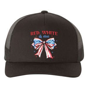 Red White And Due 4th Of July Pregnancy Yupoong Adult 5-Panel Trucker Hat