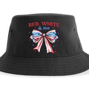 Red White And Due 4th Of July Pregnancy Sustainable Bucket Hat