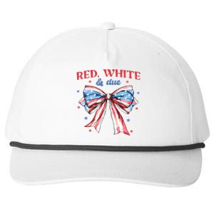 Red White And Due 4th Of July Pregnancy Snapback Five-Panel Rope Hat