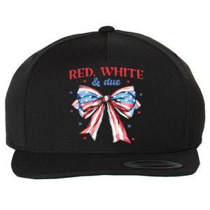 Red White And Due 4th Of July Pregnancy Wool Snapback Cap