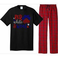 Red White And Woof Patriotic Dog Lover USA Flag 4th Of July Pajama Set