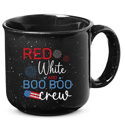 Red White And Boo Boo Crew 4th Of July Nurse Nursing 15oz Campfire Ceramic Mug