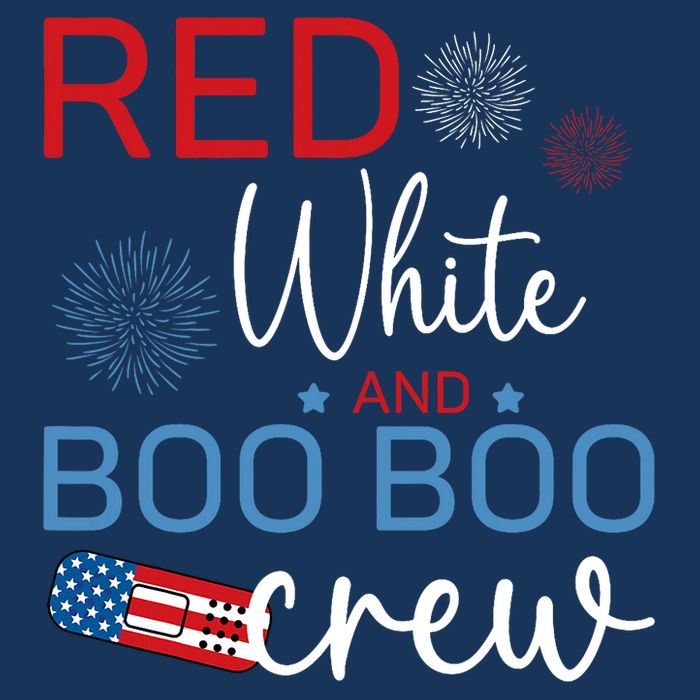 Red White And Boo Boo Crew 4th Of July Nurse Nursing Sustainable Bucket Hat