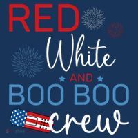 Red White And Boo Boo Crew 4th Of July Nurse Nursing 7-Panel Snapback Hat