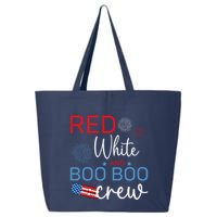 Red White And Boo Boo Crew 4th Of July Nurse Nursing 25L Jumbo Tote
