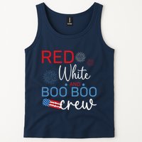 Red White And Boo Boo Crew 4th Of July Nurse Nursing Tank Top