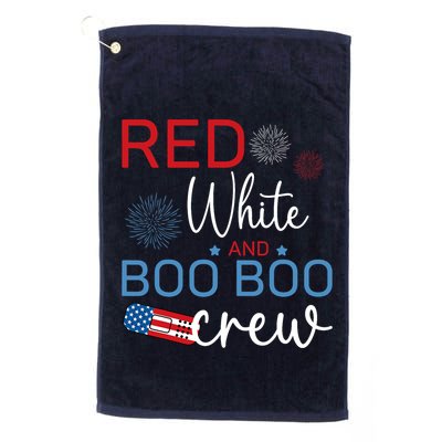Red White And Boo Boo Crew 4th Of July Nurse Nursing Golf Towel