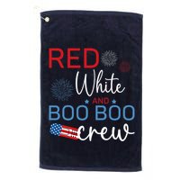Red White And Boo Boo Crew 4th Of July Nurse Nursing Golf Towel