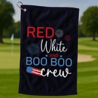 Red White And Boo Boo Crew 4th Of July Nurse Nursing Golf Towel