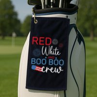 Red White And Boo Boo Crew 4th Of July Nurse Nursing Golf Towel