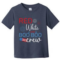 Red White And Boo Boo Crew 4th Of July Nurse Nursing Toddler T-Shirt