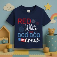 Red White And Boo Boo Crew 4th Of July Nurse Nursing Toddler T-Shirt