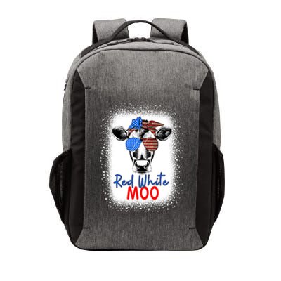 Red White And Moo Cow 4th Of July Usa Flag Farmer Patriotic Cute Gift Vector Backpack