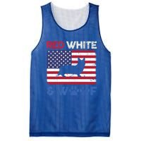 Red White And Woof Cardigan Welsh Corgi Dog Us Flag Meaningful Gift Mesh Reversible Basketball Jersey Tank