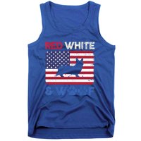 Red White And Woof Cardigan Welsh Corgi Dog Us Flag Meaningful Gift Tank Top