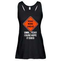 Road Work Ahead Funny Construction Ladies Essential Flowy Tank