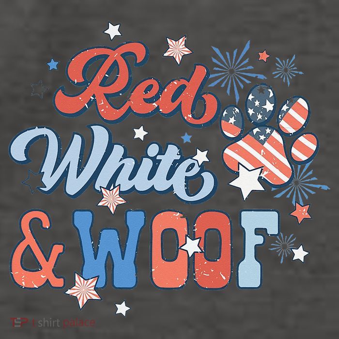 Red White And Woof Patriotic Dog Lover USA Flag 4th Of July Vector Backpack