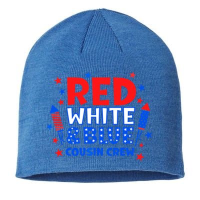 Red White And Blue Cousin Crew 4th Of July Independence Day Great Gift Sustainable Beanie