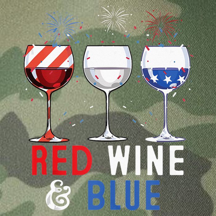 Red Wine And Blue Funny 4th Of July Wine Lover Legacy Tie Dye Trucker Hat