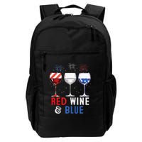 Red Wine And Blue Funny 4th Of July Wine Lover Backpack