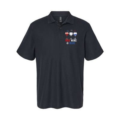 Red Wine And Blue Funny 4th Of July Wine Lover Polo