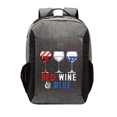 Red Wine And Blue Funny 4th Of July Wine Lover Vector Backpack