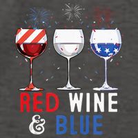 Red Wine And Blue Funny 4th Of July Wine Lover Vector Backpack